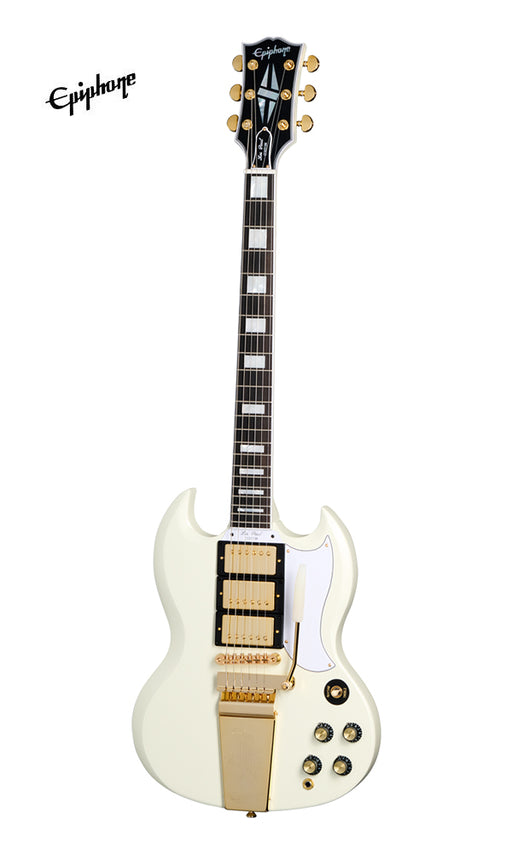 (Epiphone Inspired by Gibson Custom) Epiphone 1963 SG Custom Electric Guitar - Classic White - Music Bliss Malaysia