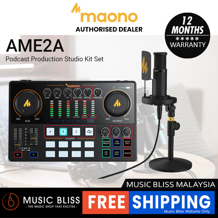MAONO Maonocaster AUAME2-A Podcast Production Studio Kit Set