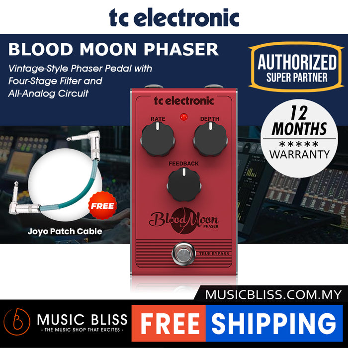 TC Electronic Blood Moon Phaser Guitar Effects Pedal - Music Bliss Malaysia