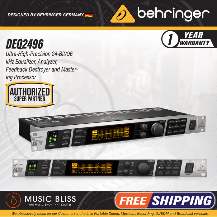 Behringer Ultracurve Pro DEQ2496 Graphic Equalizers - Music Bliss Malaysia