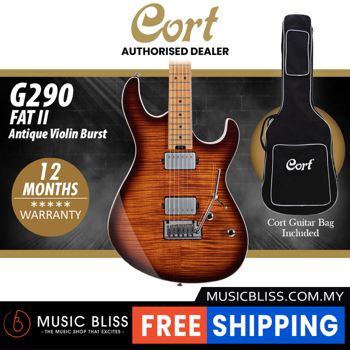 Cort G290 FAT II Electric Guitar with Bag - Antique Violin Burst