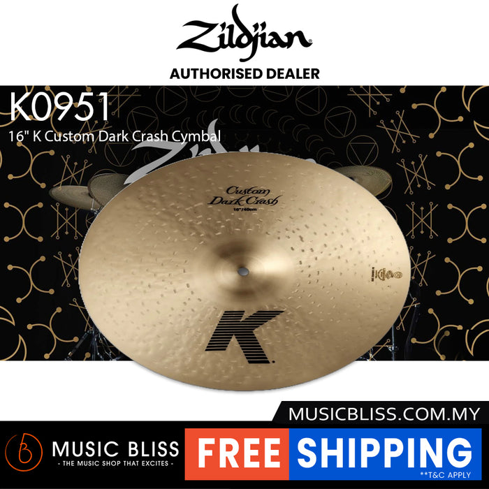 Zildjian 16" K Custom Dark Crash Cymbal