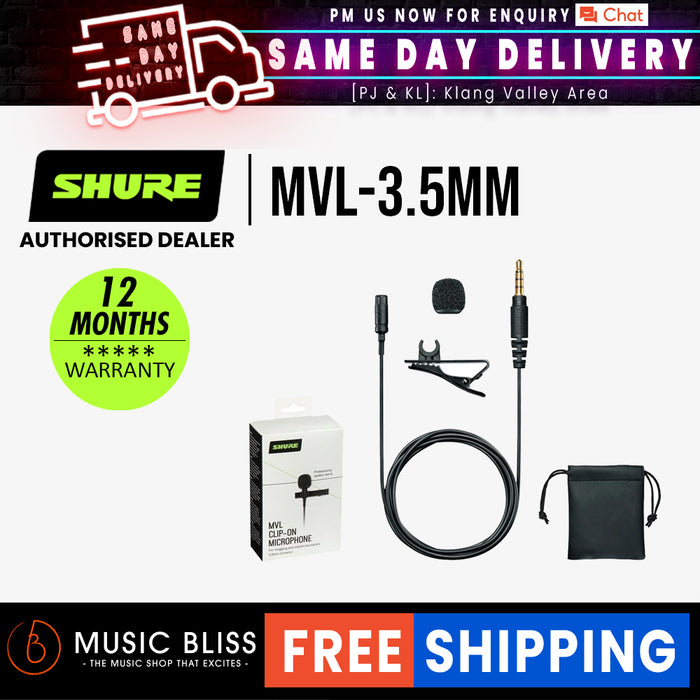 Shure MVL Mobile Lavalier Microphone - Music Bliss Malaysia