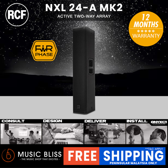 RCF NXL 24-A MK2 2100W 6" Active 2-Way Column Array Speaker