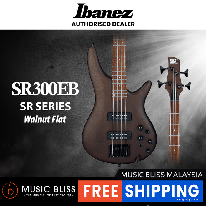 Ibanez SR Standard SR300E Bass Guitar - Walnut Flat