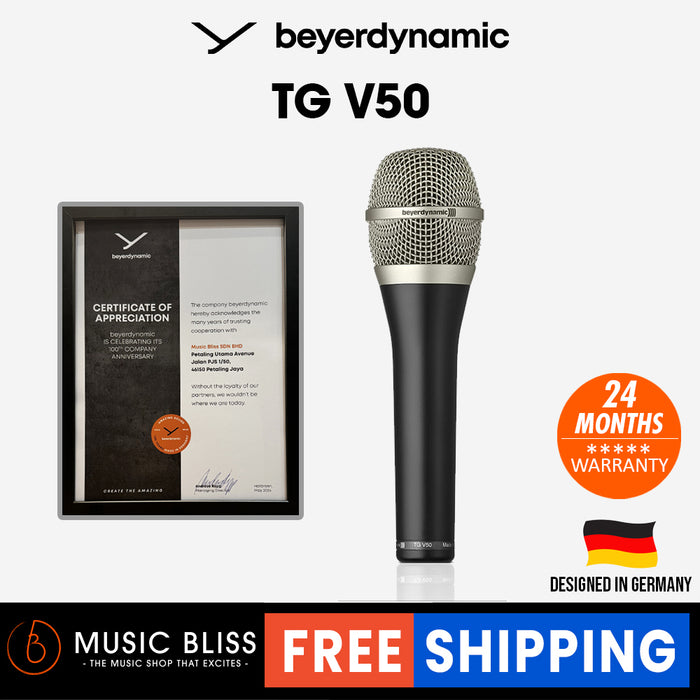 Beyerdynamic TG V50 Cardioid Dynamic Vocal Microphone with Microphone Clamp & Storage Bag Included