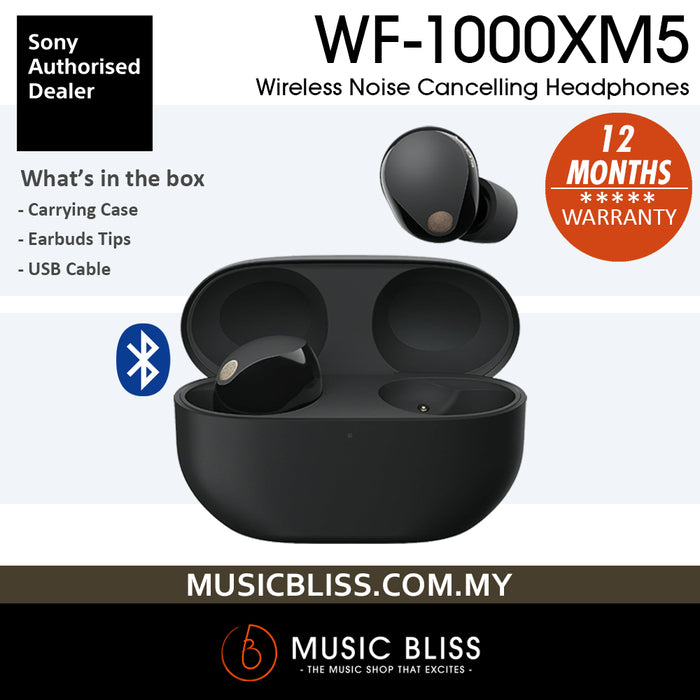 Sony WF-1000XM5 Wireless Noise Cancelling Earbuds - Black