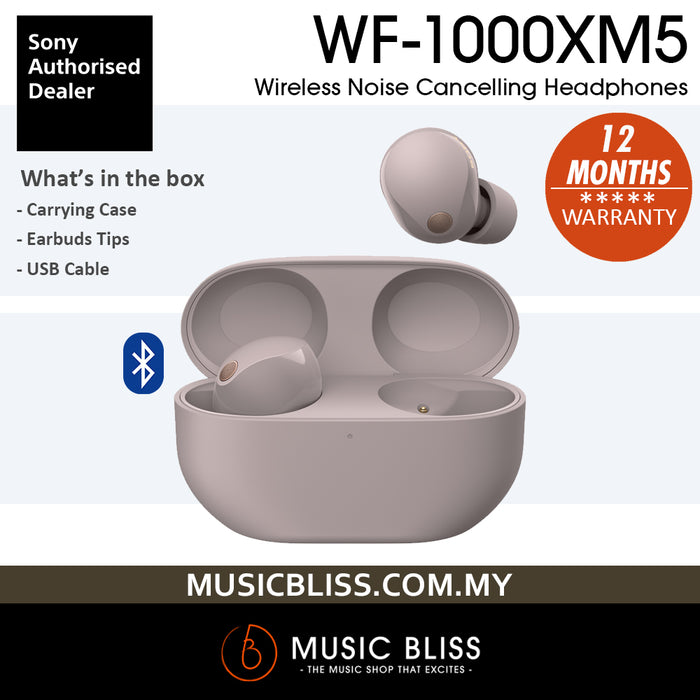 Sony WF-1000XM5 Wireless Noise Cancelling Earbuds - Smoky Pink