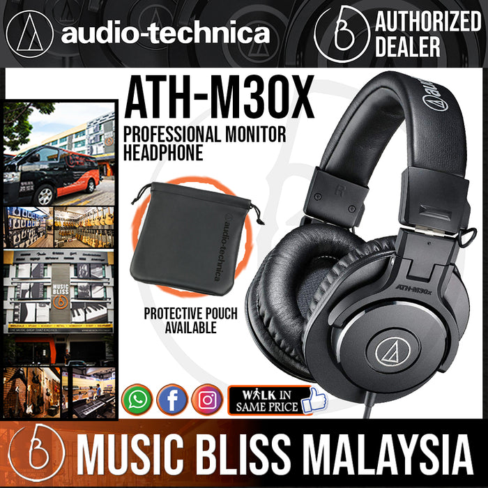 Audio Technica ATH-M30x Professional Monitor Headphone (M30x) *Crazy Sales Promotion* - Music Bliss Malaysia
