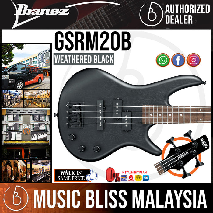 Ibanez GSRM20B miKro - Weathered Black (GSRM20B-WK) *Price Match Promotion* - Music Bliss Malaysia