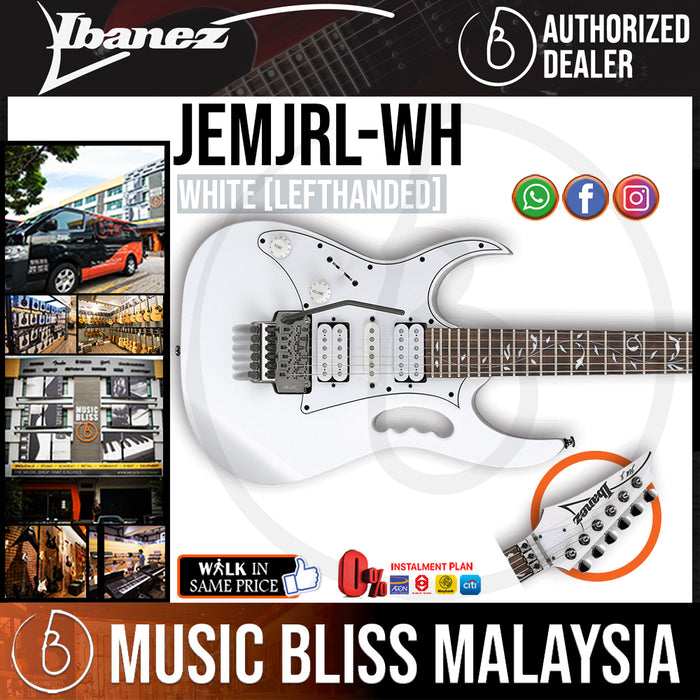 Ibanez Steve Vai Signature JEMJR Left handed - White (JEMJRL-WH / JEMJRL) *Price Match Promotion* - Music Bliss Malaysia