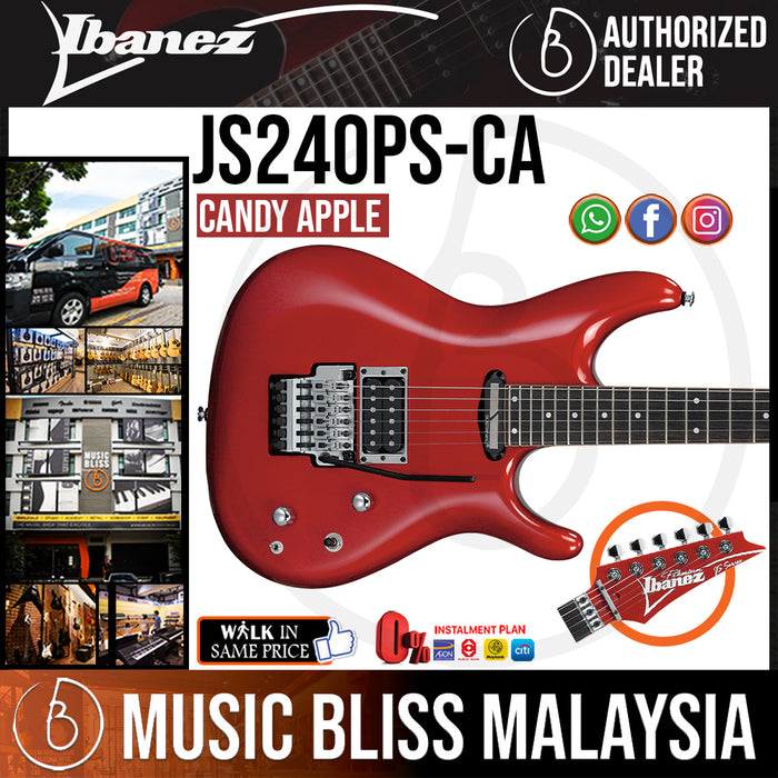 Ibanez Joe Satriani Signature JS240PS with Bag - Candy Apple (JS240PS-CA) - Music Bliss Malaysia