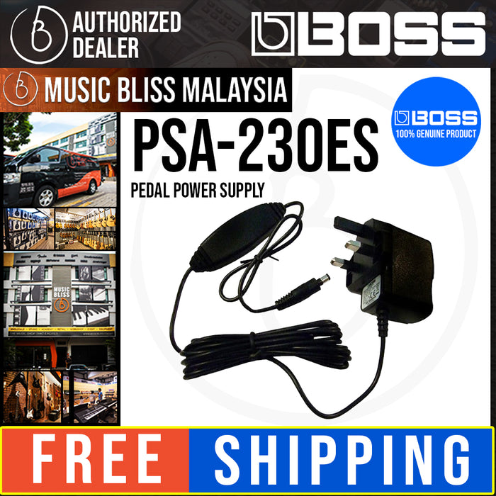 Boss PSA-230ES Pedal Power Supply 9V 500mA for Boss, MXR, TC, Digitech, EHX, Ibanez, ETC - Music Bliss Malaysia