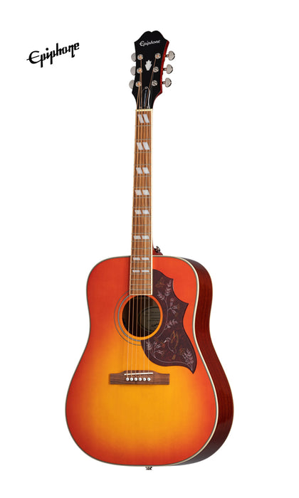 Epiphone Hummingbird Studio Acoustic-Electric Guitar - Faded Cherry Sunburst - Music Bliss Malaysia