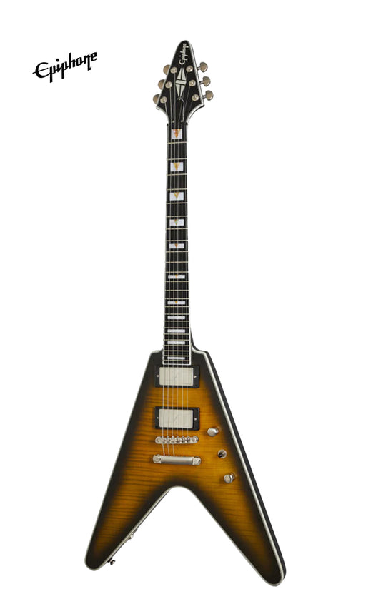 Epiphone Flying V Prophecy Electric Guitar - Yellow Tiger Aged Gloss - Music Bliss Malaysia