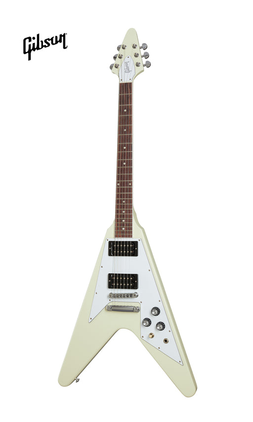 GIBSON 70S FLYING V ELECTRIC GUITAR - CLASSIC WHITE - Music Bliss Malaysia