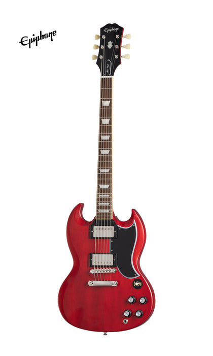 Epiphone 1961 Les Paul SG Standard Electric Guitar, Case Included - Aged 60s Cherry - Music Bliss Malaysia