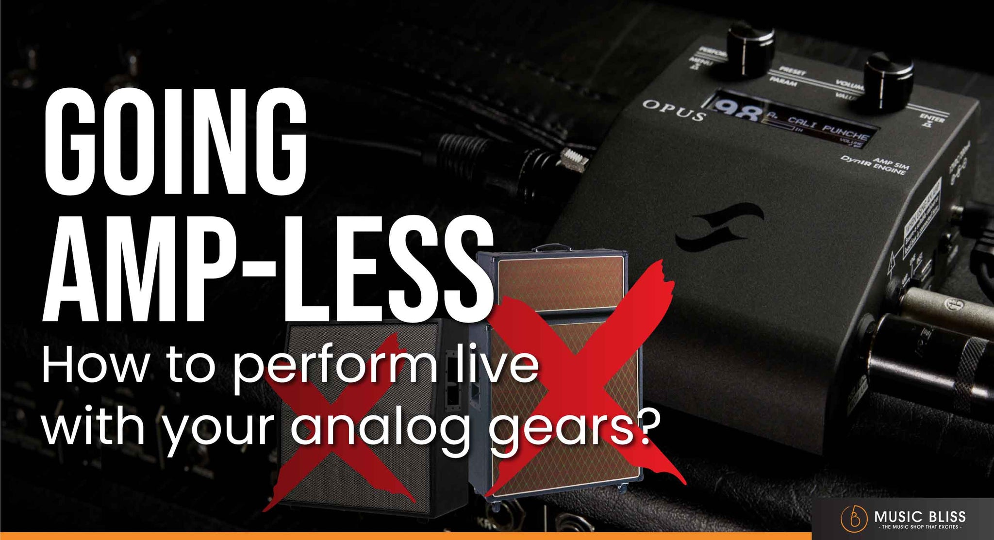 Going Amp-Less : How to perform live with your analog gears without using guitar amps?
