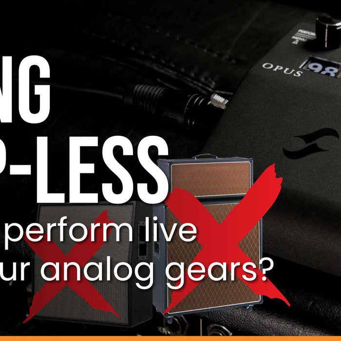 Going Amp-Less : How to perform live with your analog gears without using guitar amps?