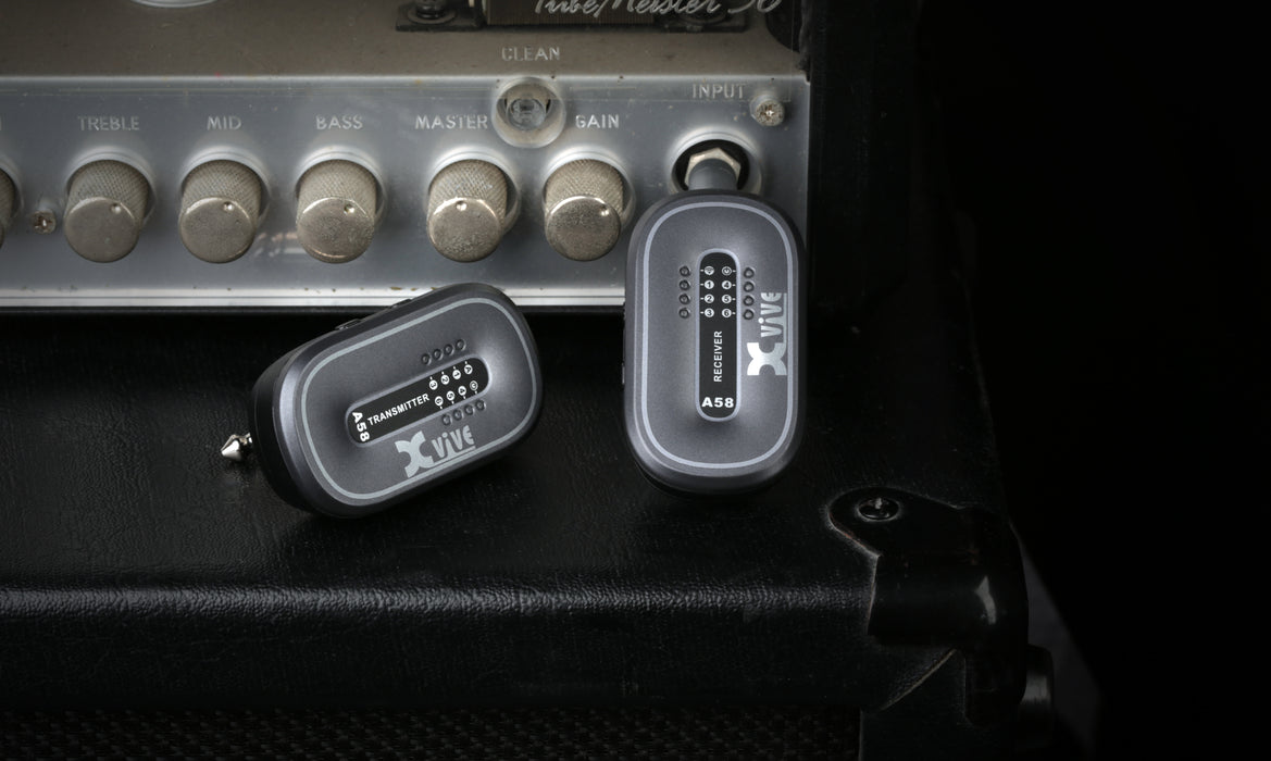Xvive A58 5.8GHz Guitar Wireless System With 100 Feet Wireless Range [Hard Travel Case Included]