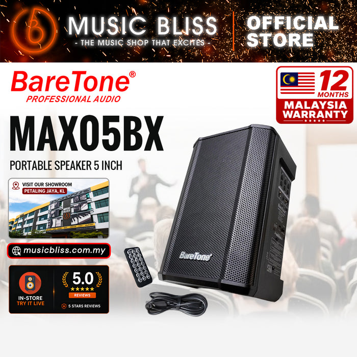 Baretone Audio MAX05BX 5" Portable Speaker