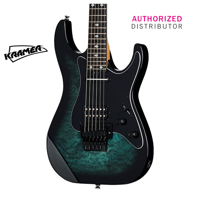 Kramer Volante Quilt HSFR Electric Guitar with Premium Bag - Aqua Burst