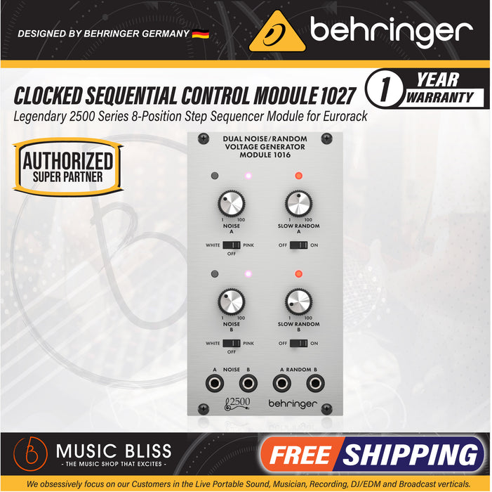 Behringer Clocked Sequential Control Module 1027 8-step Sequencer Eurorack Module - Music Bliss Malaysia