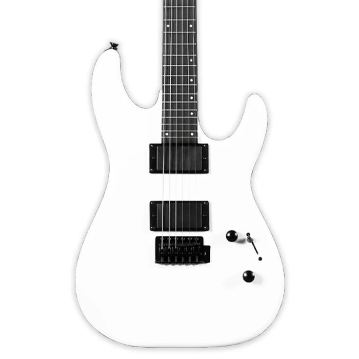 SQOE SEIB300 Heavy Metal Rock Series HH Electric Guitar with Ebony Fretboard - White