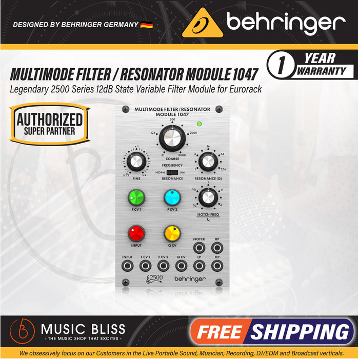 Behringer 1047 Multimode Filter/Resonator Eurorack Module - Music Bliss Malaysia