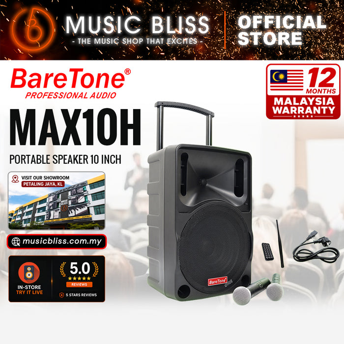 Baretone Audio MAX10H 10" Portable Speaker