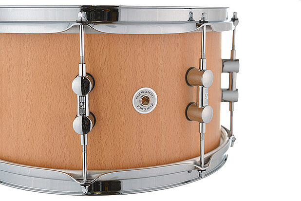 Sonor Kompressor Snare Drum, 13"x07", Beech, Power Hoops, Natural Beech Semi-Gloss