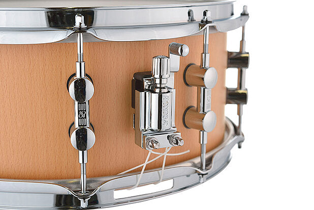 Sonor Kompressor Snare Drum, 14"x06", Beech, Power Hoops, Natural Beech Semi-Gloss