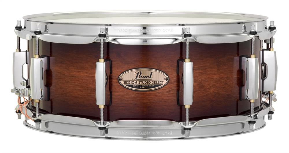 Pearl Session Studio Select 4-Piece Drum Set with Snare and Hardware, Drumstick and Throne - 22 Inch Bass Drum - Gloss Barnwood