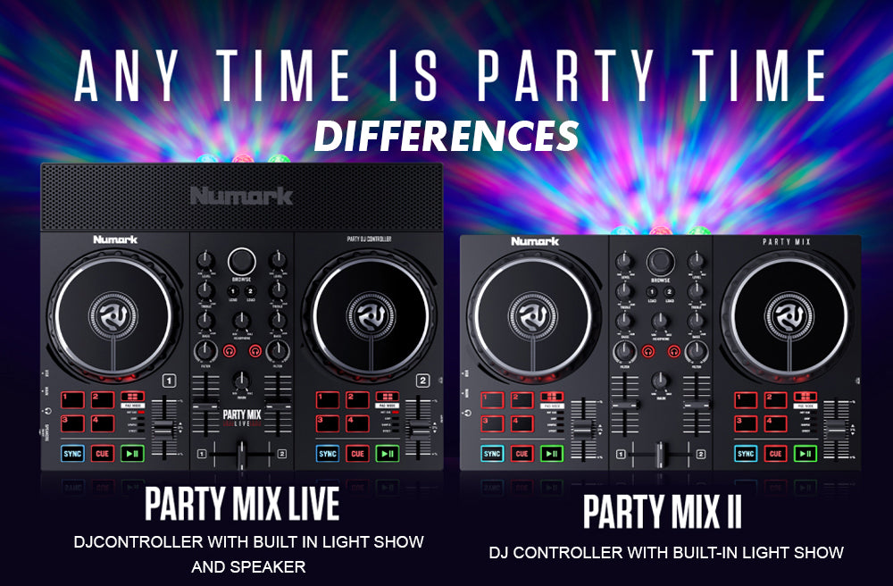 Numark Party Mix Live DJ Controller with Built-in Light Show & Speakers ...