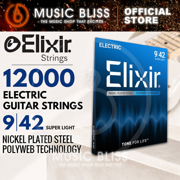 Elixir Strings Polyweb Electric Guitar Strings .009-.042 Super Light