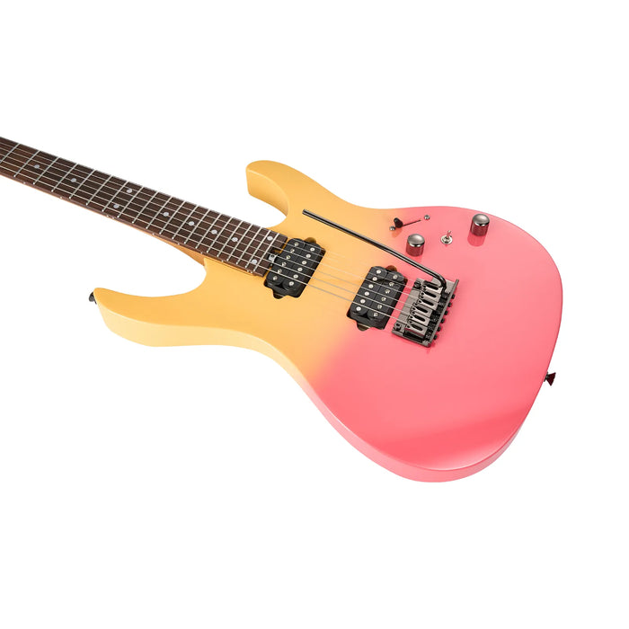Mooer MMT50 Electric Guitar - Yellow Pink Gradient