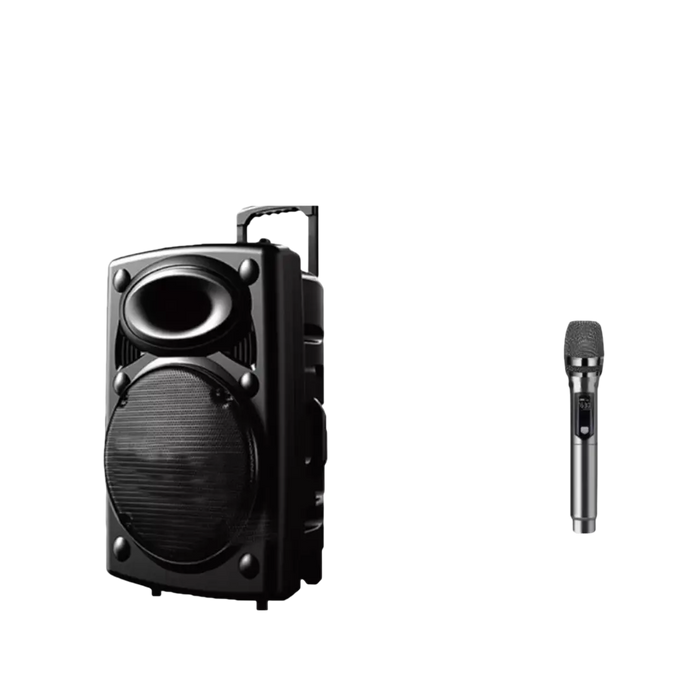 Flepcher PPA-0830 Portable Speaker 8", 300W with 1 Wireless Microphone