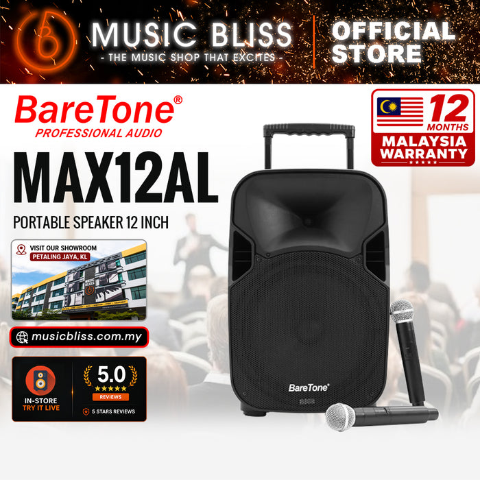 Baretone Audio MAX12AL 12" Portable Speaker
