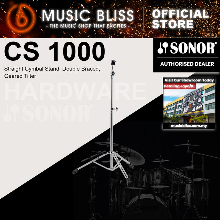 Sonor CS 1000 Straight Cymbal Stand, Double Braced, Geared Tilter