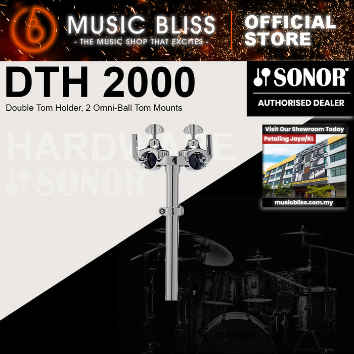 Sonor DTH 2000 Double Tom Holder, 2 Omni-Ball Tom Mounts