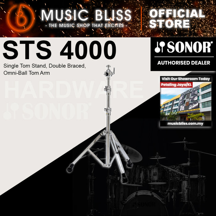 Sonor STS 4000 Single Tom Stand, Double Braced, Omni-Ball Tom Arm