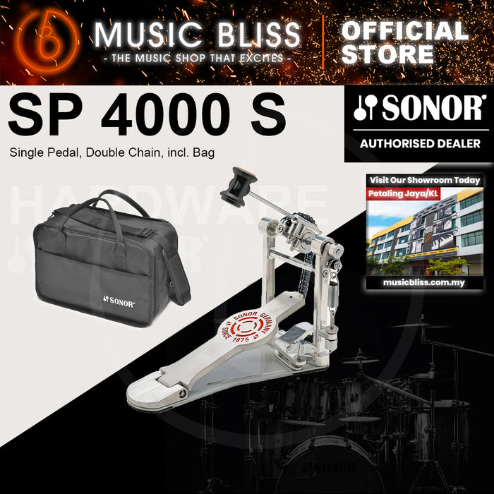 Sonor SP 4000 S Single Pedal, Double Chain with Bag