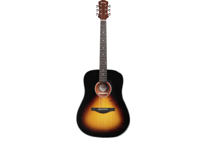 Trumon 150 D Solid Sitka Spruce top/Mahogany back and side Acoustic Guitar - Vintage Gradient Black