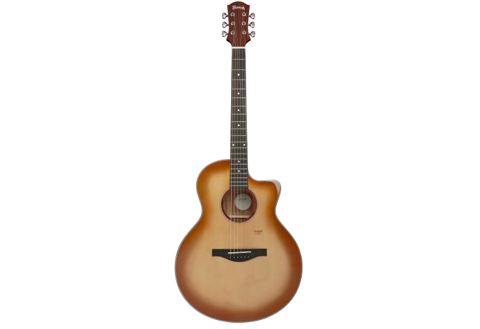 Trumon 150 TF Solid Sitka Spruce top/Mahogany back and side Acoustic Guitar - Smoky Sunset Gradient