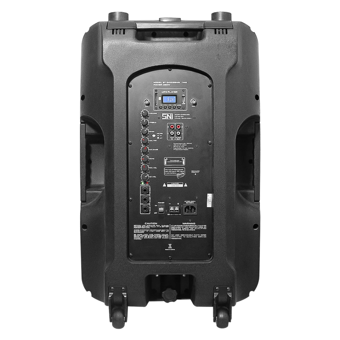 Baretone Audio BT3H1515BWR 15" Portable Speaker