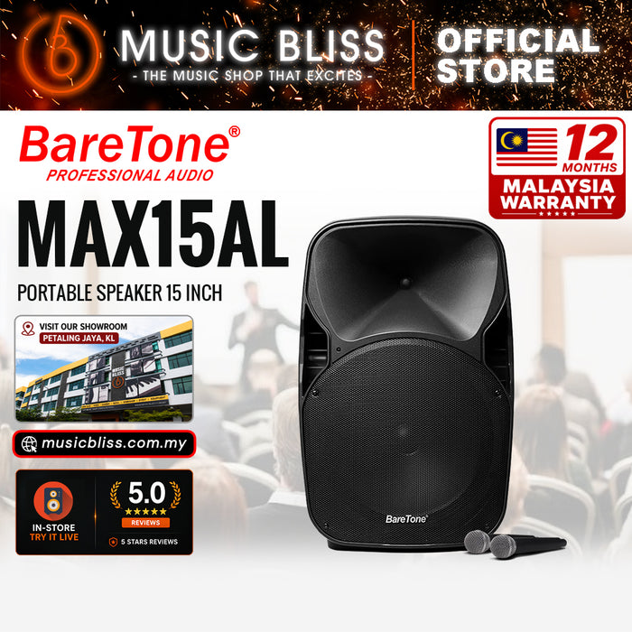 Baretone Audio MAX15AL 15" Portable Speaker