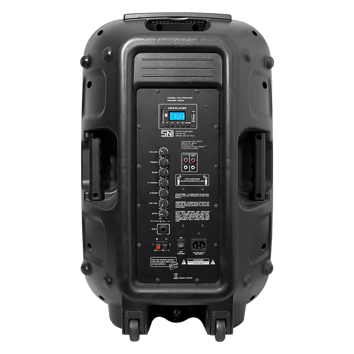 Baretone Audio MAX15MHWR 15" Portable Speaker