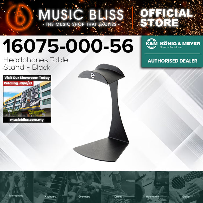 K&M 16075 Headphones Table Stand - Black