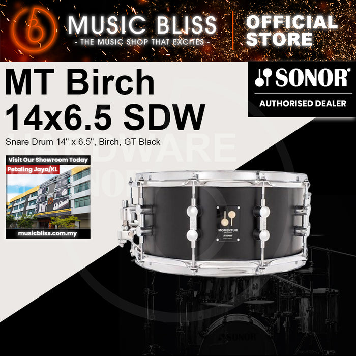 Sonor Momentum Snare Drum 14" x 6.5", Birch, GT Black
