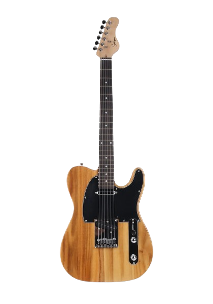 Smiger S-G17-N Budget Beginner Electric Guitar - SS Tele Style Natural for Rock Kapak